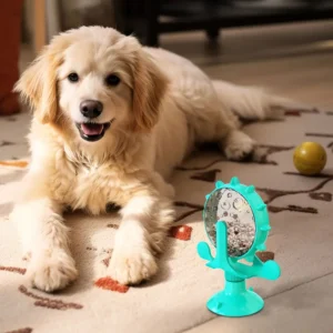 Rotating Dog Puzzle Toy with treat motivation